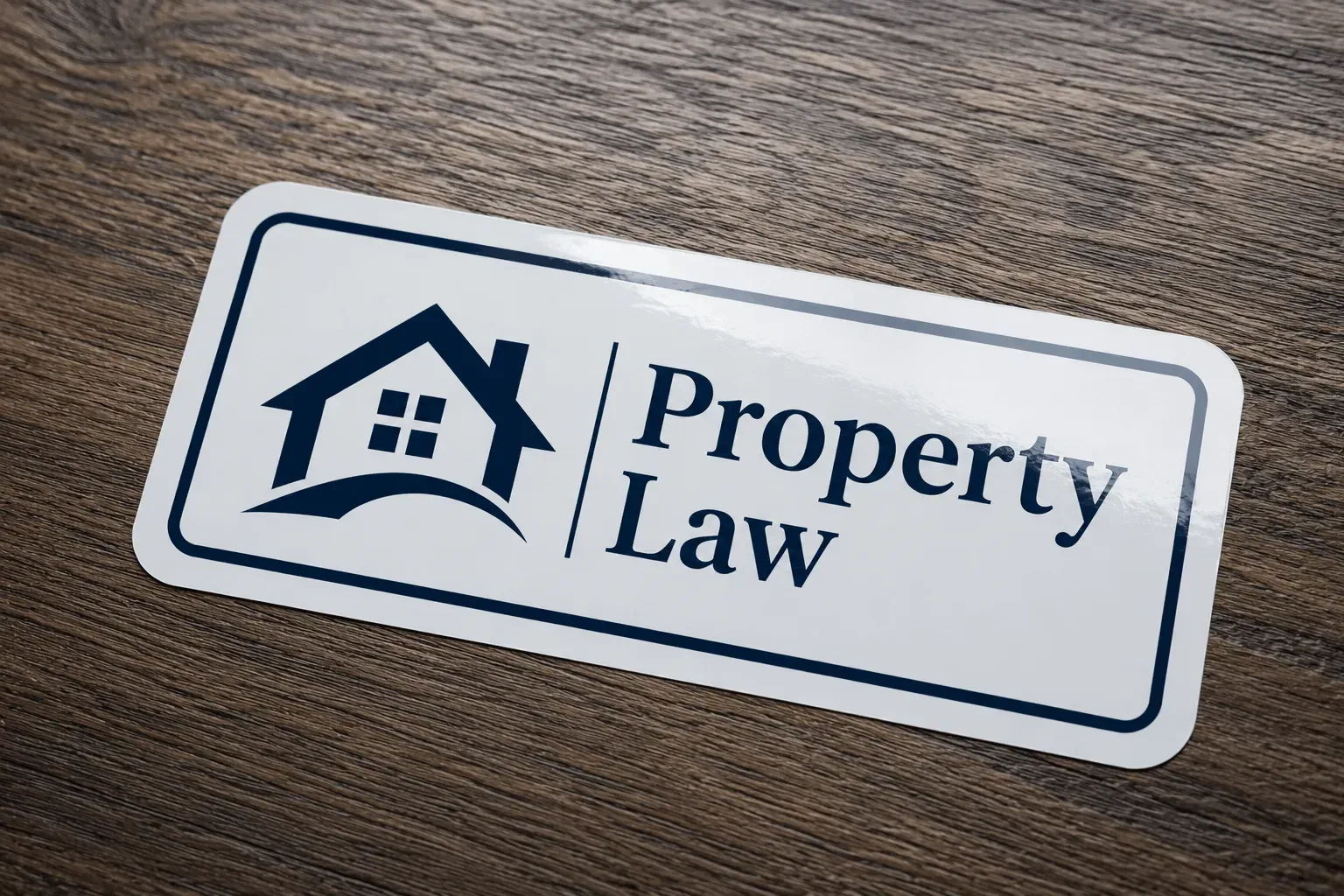A Property Law sign with a house icon